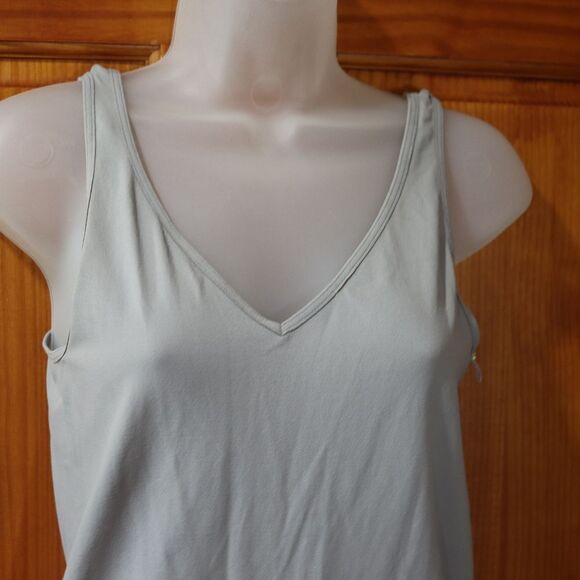 Anthropologie Eloise Light Blue Gray Soft Tank Top LG - Picture 2 of 10